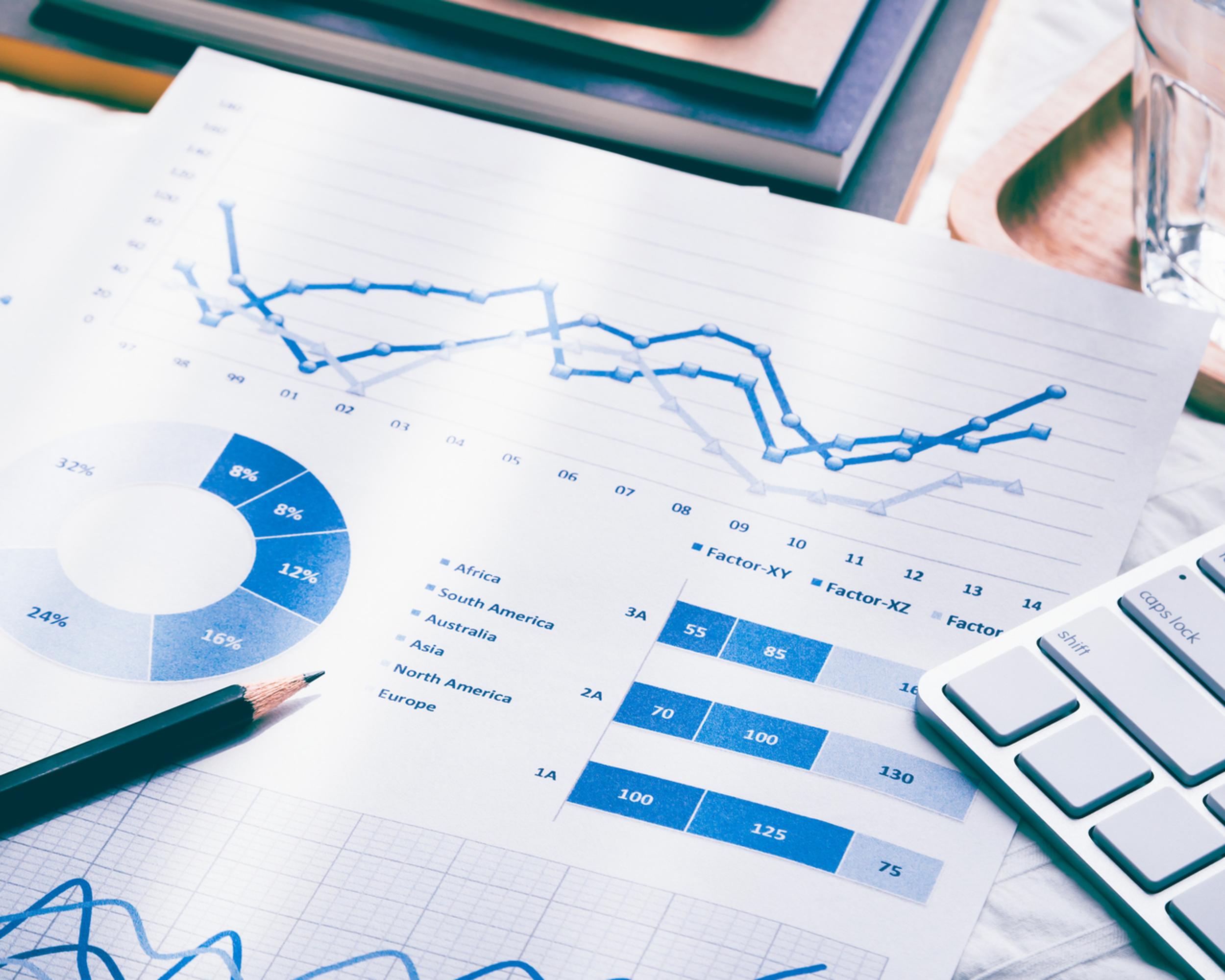 Finans illustration grafer.