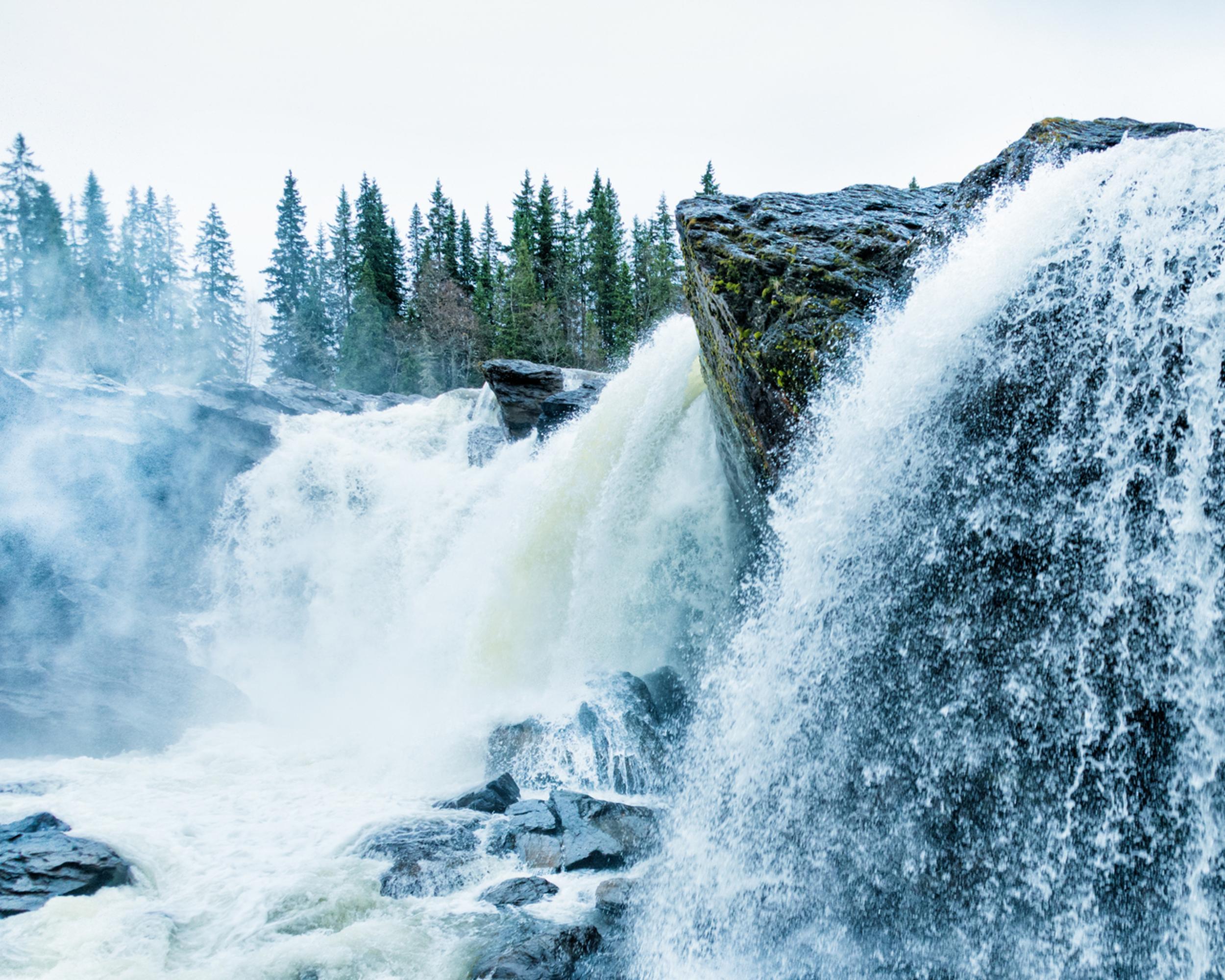 vattenfall vid skog